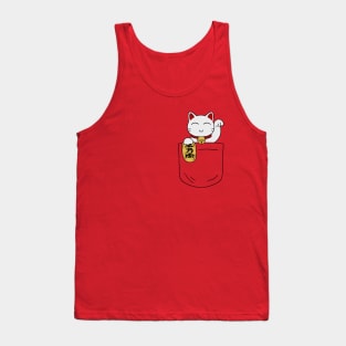 Maneki Neko Pocket Tank Top